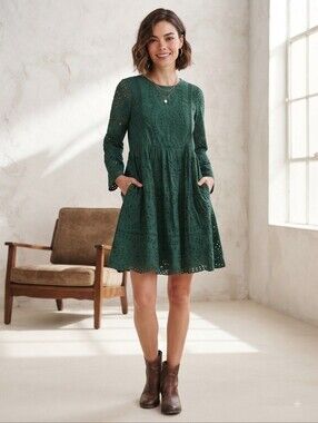 Zara Green Lace Playsuit Dress Women’s Size Small